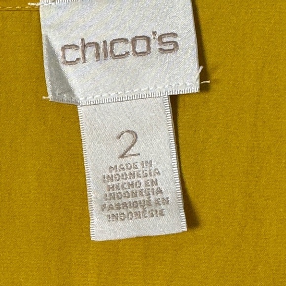 Chico’s Yellow Lace Trim Cami Chico’s Size 2 (L/12) - Picture 5 of 8